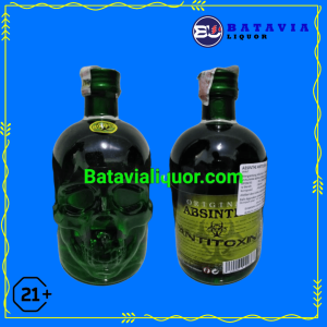 Absinthe Antitoxin Green Head Skull 500ml